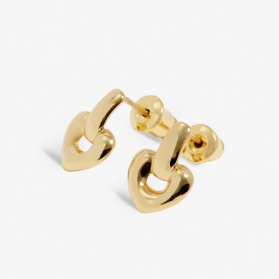 Joma Jewellery Soul Shine Gold Drop Heart Earrings