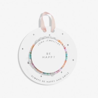Joma Jewellery Children's Happy Little Moments 'Be Happy' Bracelet In Silver Plating C737 hero image