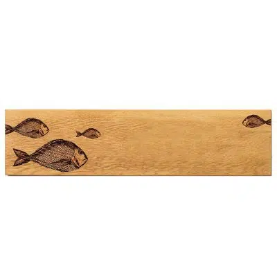 Scottish Made Large Oak Platter - Fish Repeat