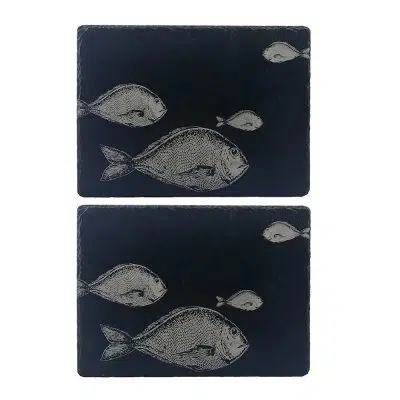 Just Slate Place Mats Fish Repeat set of 2