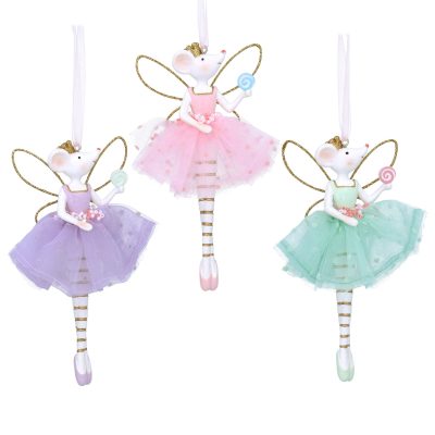 Gisela Graham Resin Dec – Fairy Mouse, 3as