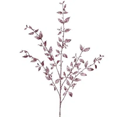 Gisela Graham Branch 76cm – Pink Sparkle Leaf