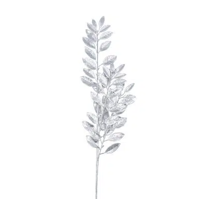 Gisela Graham Branch 79cm – Silver Sparkle Leaf