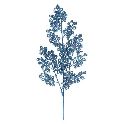 Gisela Graham Spray 88cm – Blue Leaf w Sequins