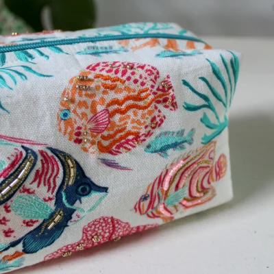 House of Disaster Coral Fish Cosmetic Bag