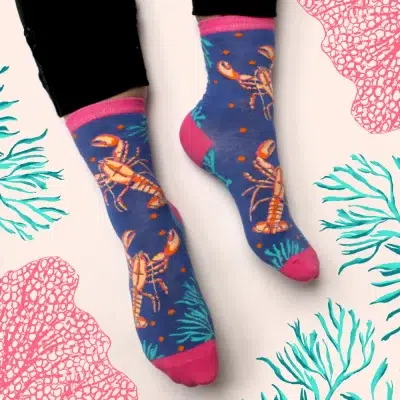 House of Disaster Coral Lobster Socks