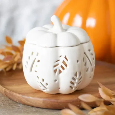 Alternative view of Off White Autumn Leaves Fall Pumpkin Oil Burner