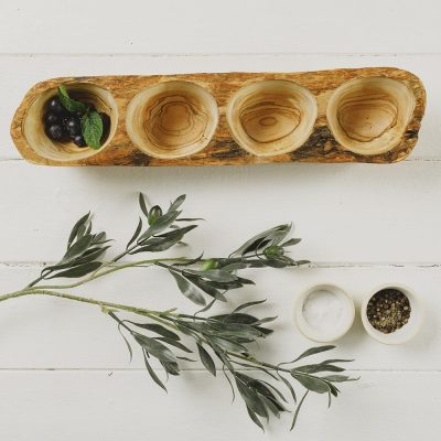 Naturally Med Olive Wood - Nibbles Tray lifestyle