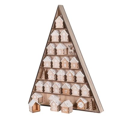 Wooden Tiangle Tree house Advent Calendar