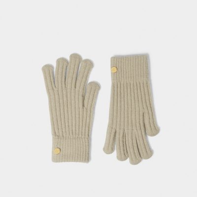 Katie Loxton Knitted Gloves in Light Sand