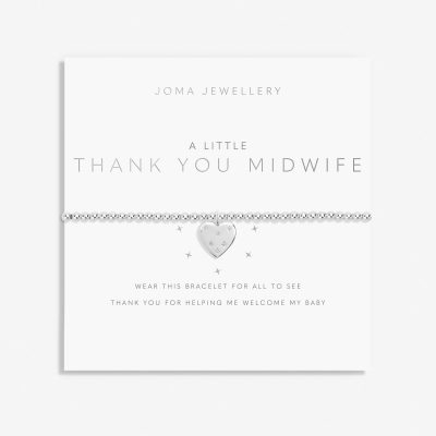 Joma Jewellery 'Thank You Midwife' A Little Bracelet