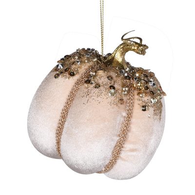 Festive Hanging Gold Sequin Pumpkin