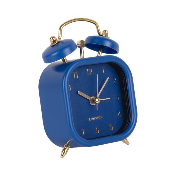 Karlsson Alarm Clock Metallic Glam Square Dark Blue
