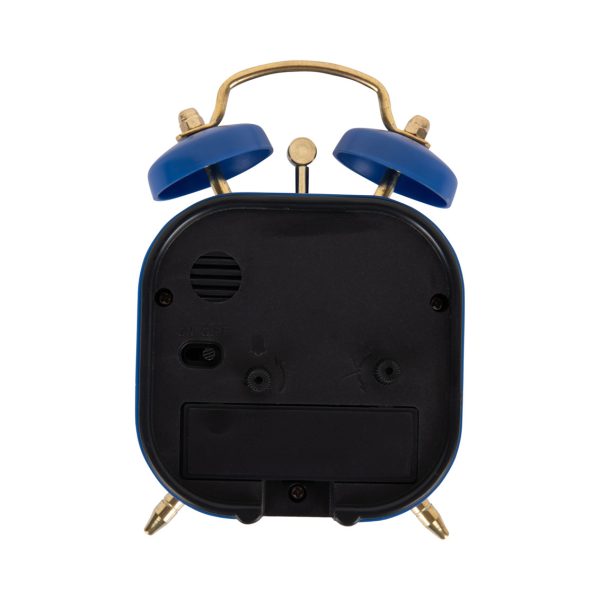 Karlsson Alarm Clock Metallic Glam Square Dark Blue detail