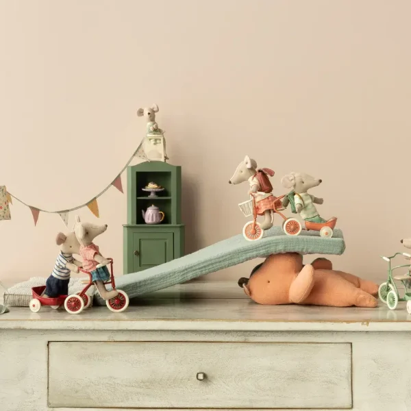 Maileg Tricycle mouse, Big sister - Coral