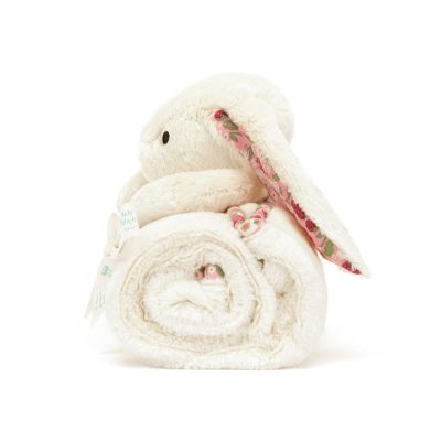 Jellycat Blossom Cream Bunny 'Berry' Blankie side