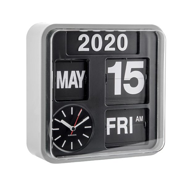 Karlsson Wall Clock Mini Flip Silver