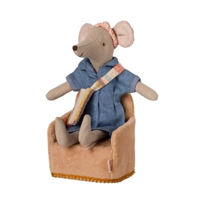 Maileg Folding chair, Mouse - Powder