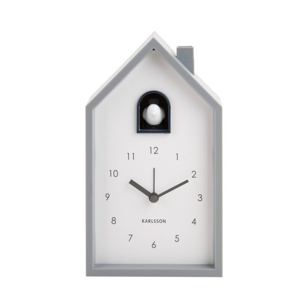 Karlsson Alarm Clock Modern Cuckoo Mouse Grey