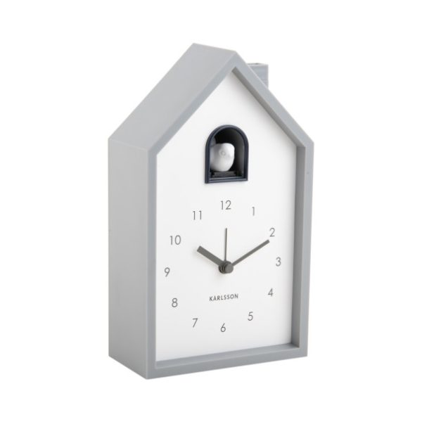 Karlsson Alarm Clock Modern Cuckoo Mouse Grey