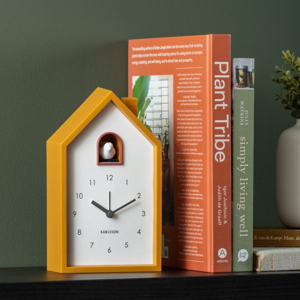 Karlsson Alarm Clock Modern Cuckoo Ochre Yellow lifestyle