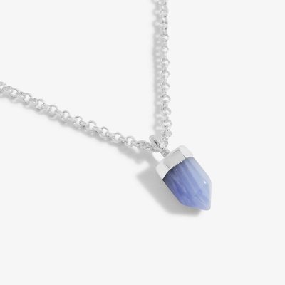 Joma Jewellery Affirmation Crystal A Little 'Mindfullness' Blue Agate Necklace