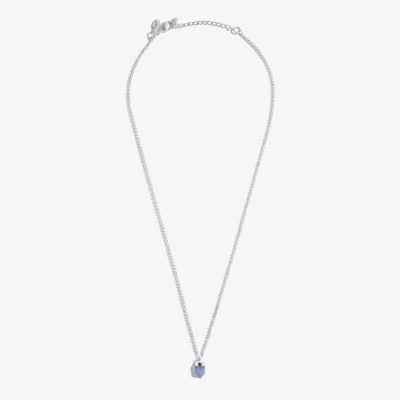 Joma Jewellery Affirmation Crystal A Little 'Mindfullness' Blue Agate Necklace
