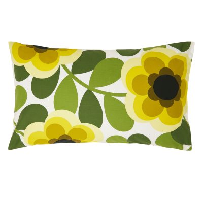 Orla Kiely Giant Water Lilly Lemon Twist Duvet Cover Set pillowcase