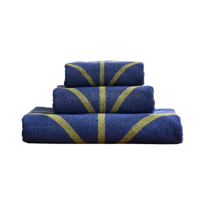 Orla Kiely Linear stem Navy/Olive Towels stack