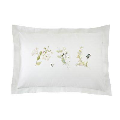 Sophie Allport Wild Floral Green Bedding Set pillowcase front