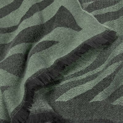 Katie Loxton Tiger Printed Blanket Scarf in Khaki And Black