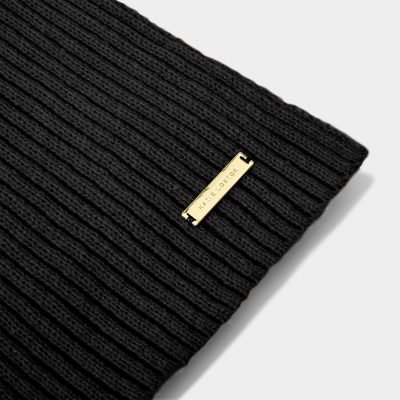 Katie Loxton Knitted Scarf in Black