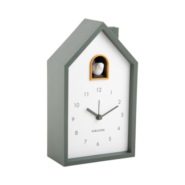 Karlsson Alarm Clock Modern Cuckoo Jungle Green front