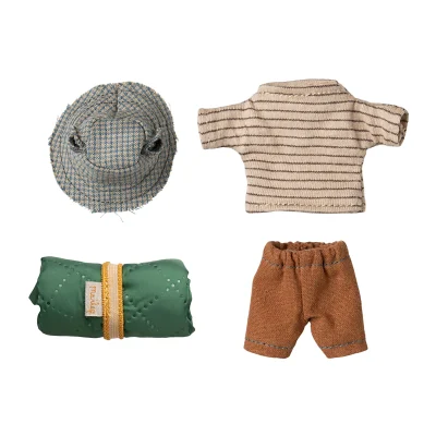 Maileg Hiker mouse - Big brother Thin Stripes