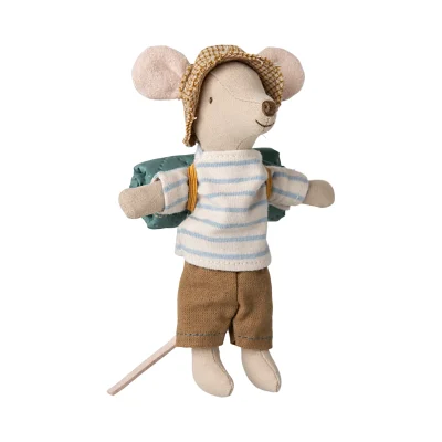 Maileg Hiker mouse - Big brother Blue Stripes