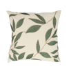 Gisela Graham Square Cushion with Pad 46cm - Embroidered Leaves