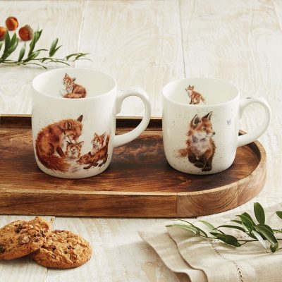 Wrendale 'The Foxes' Fox parent and Child Mug Gift Set