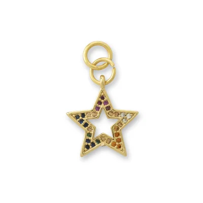 Anusha Charm in Gold on white background - Ashiana at Maison White