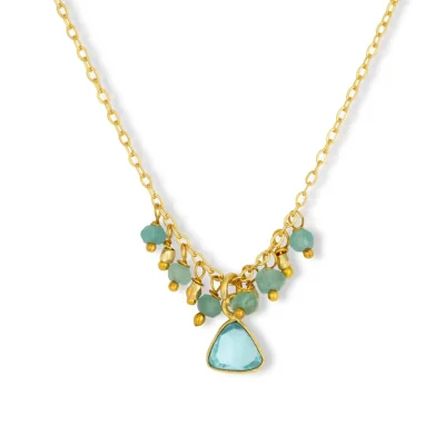 Ashiana lacey necklace Aqua at Maison White