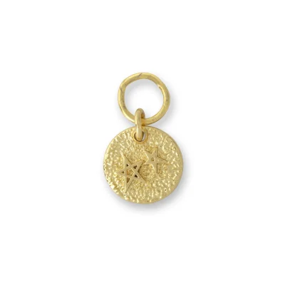 Ashiana Paloma Charm in Gold on white background at Maison White