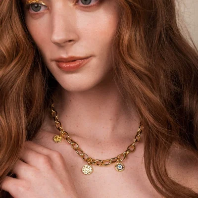 Paloma charm on Elise necklace - Ashiana at Maison White