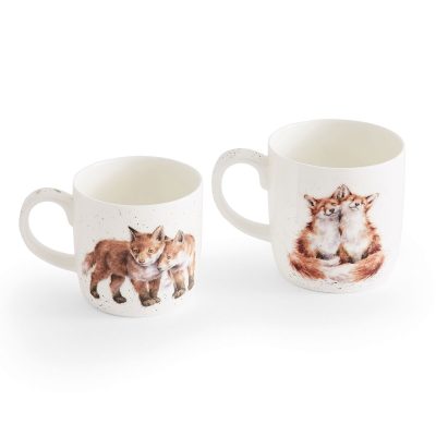 Wrendale 'The Foxes' Fox parent and Child Mug Gift Set