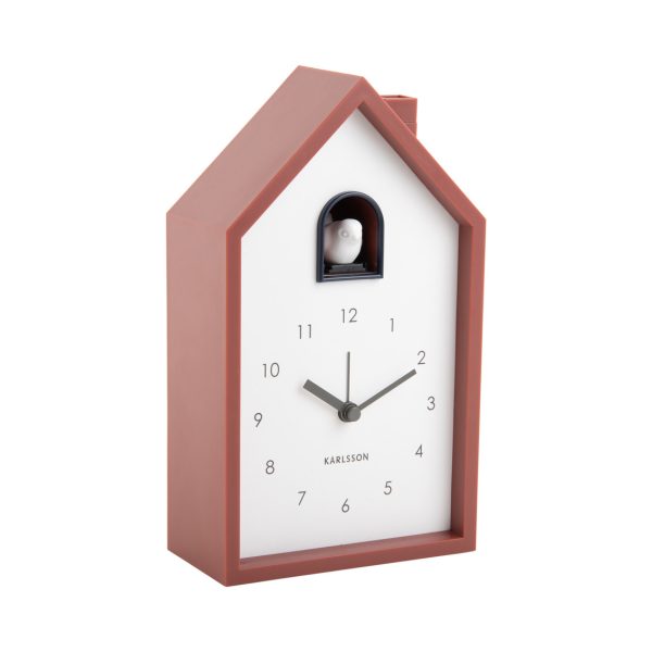 Karlsson Alarm Clock Modern Cuckoo Red Ochre