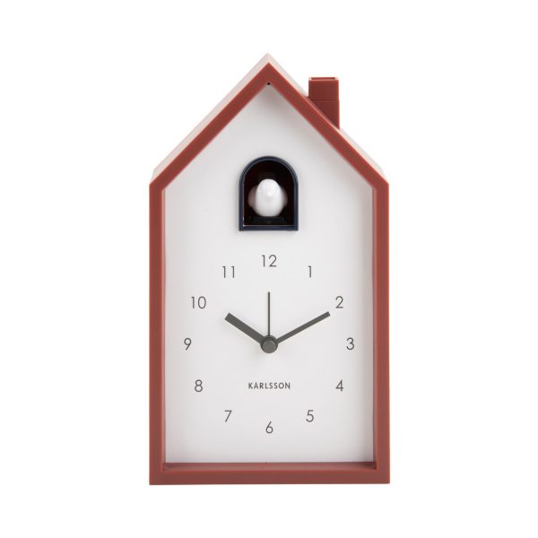 Karlsson Alarm Clock Modern Cuckoo Red Ochre