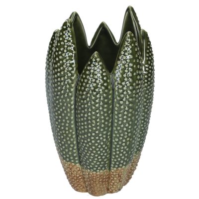 Gisela Graham Green Ceramic Cacti Decorative Vase Ornament
