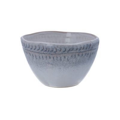 Gisela Graham Blue & White Textured Stoneware High Bowl, Small
