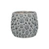 Gisela Graham Grey Stoneware Crater Pot Cover, Small
