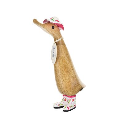 D3BRITH dcuk British Flower Hat and Boots Duckling Pink