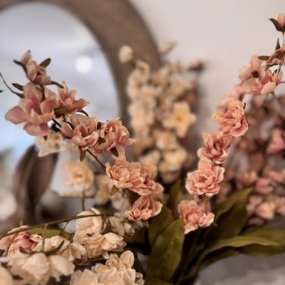 Gisela Graham Antique Pink Mini Double Magnolia Stem