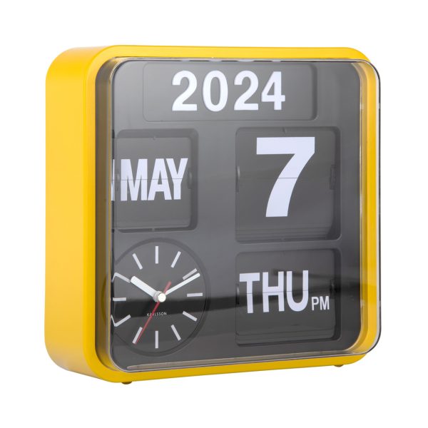 Karlsson Wall Clock Mini Flip Yellow